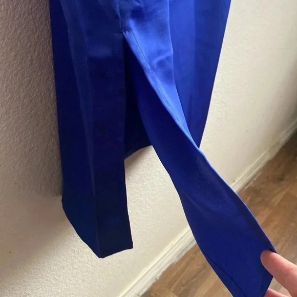🆕Shinestar Satin Split Hem Cami Dress Royal Blue XS🆕 - Picture 6 of 9